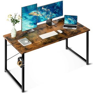 ODK デスク ゲーミングデスク 机 pcデスク 幅120cm パソコンデスク ?子 ゲームデスク computer desk ・・? オフィスデスク 学習机 シンプル コンパクト フック付き 在宅ワーク おしゃれ 組立簡単 ビ