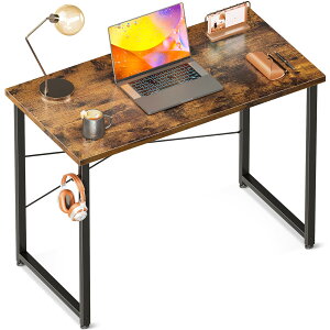 ODK デスク 机 pcデスク 幅80cm ゲーミングデスク パソコンデスク シンプルデスク ?子 小さい computer desk 学習机 コンパクト ・・? 在宅ワーク おしゃれ 組立簡単 ビンテージ