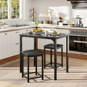 GYMAX _CjOe[uZbg 2l 90cm _CjOe[u 3_Zbg H JE^[e[u `FA 2r Lb` gi RpNg  _ X^CbV V (ubN)