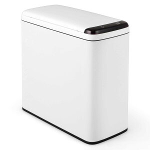 Giantex ゴミ箱 ふた付き 自動開閉 センサー付き 内寸7.5L 電池式 幅15x奥行き31.5x高さ31.5cm 消臭剤コンパート付き おしゃれ ダストボックス ソフトクローズ ダストボックス 自動ゴミ箱 静音 薄型