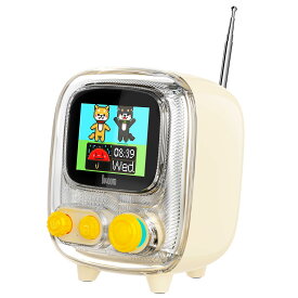 Divoom Tiivoo-2 レトロ Bluetooth スピーカー 付FM ラジオスピーカー 可愛い/ワイヤレス スピーカー 小型 おしゃれ/多機能オ ピクセルアート/時計/アルバムアップロードです/ホワイトノイズ/贈り物 Android/iPhone