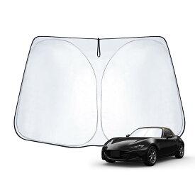 耐久力UP ECOZEN マツダ ロードスター ND系 4代目 サンシェード 車 フロント 日除け UVカット 遮光 断熱 MAZDA ロードスター サンシェード mazdaロードスター アクセサリー 折り畳み式 取付簡単 MX-5 nd カスタム パーツ
