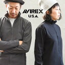 AVIREX アビレックス アヴィレックス カーディガン ジップアップ ジャケット フードなし デイリーシリーズ メンズ レディース トップス 無地 リブ スパンフライス フィット カジュアル ミリタリー 重ね着 PATY パティ