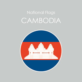 国旗ステッカー/カンボジア　National Flag/Cambodia
