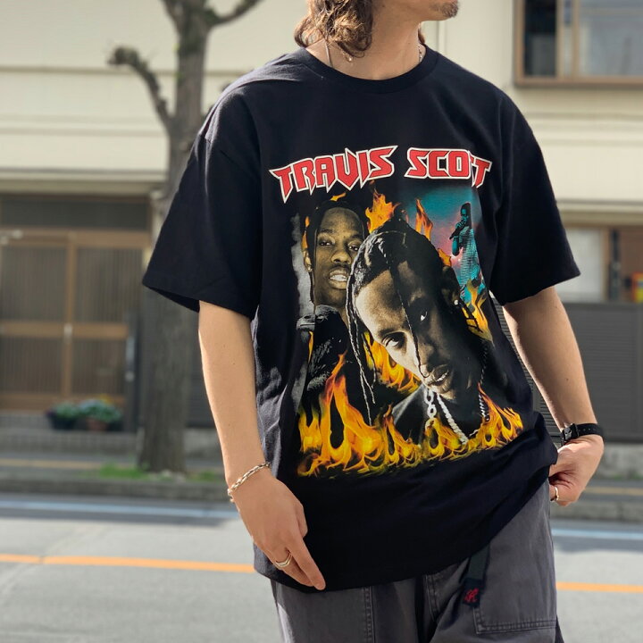 楽天市場】トラヴィススコット TRAVIS SCOTT FLAME S/S Tee ラップT 