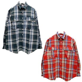 全2色 ビッグマック BIG MAC ネルシャツ チェックシャツ FLANNEL CHECK L/S SHIRT フランネルシャツ レッド チャコール 赤 RED CHACOAL