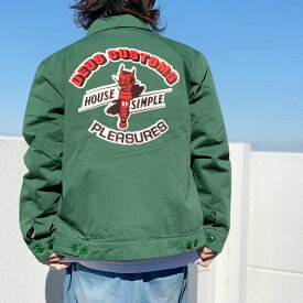 デウスエクスマキナ DEUS EX MACHINA ワークジャケット PLEASURES WORK JACKET アウター ワークグリーン オリーブ カーキ WORK GREEN DMP236706