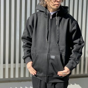 �S2�F FB�J�E���e�B FB COUTNY �W�b�v�p�[�J�[ 13oz HEAVY WEIGHT ZIP UP HOODIE �W�b�v�t�[�h �Z�b�g�A�b�v �u���b�N �� BLACK �`���R�[�� CHACOAL