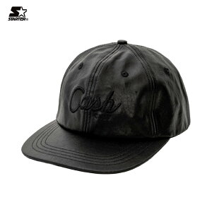 �C���^�[�u���[�h INTERBREED �L���b�v STARTER Genuine Leather Snapback (CASH) ���U�[ �{�v �X�^�[�^�[ �u���b�N �� BLACK IB25AW06