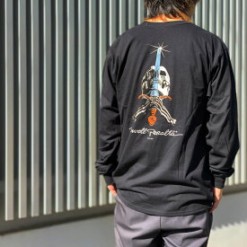 パウエルペラルタ POWELL PERALTA ロンT Tシャツ SKULL&SWORD L/S Tee ブラック 黒 BLACK