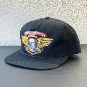 �p�E�G���y�����^ POWELL PERALTA �X�i�b�v�o�b�N WINGED RIPPER SNAPBACK �L���b�v �X�q ���b�p�[ �u���b�N �� BLACK