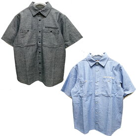 全2色 インディペンデントトラックス INDEPENDENT TRUCKS ワークシャツ 半袖シャツ GROUNDWORK S/S WORK SHIRT シャンブレー ブルー ブラック BLUE BLACK