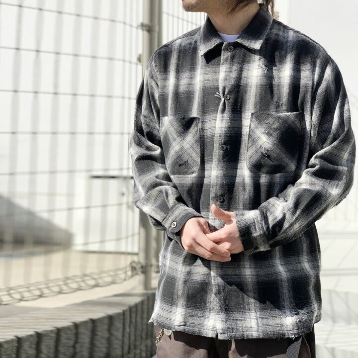 楽天市場】ダンリバー DAN RIVER オンブレチェックシャツ ネルシャツ 