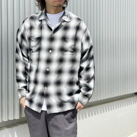 全2色 タウンクラフト TOWNCRAFT オンブレチェックシャツ ネルシャツ 60S OMBRE LOOP COLLAR SHIRT MADE IN JAPAN レーヨンシャツ ホワイト/ブラック グリーン 日本製