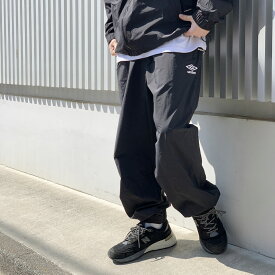 アンブロ UMBRO ナイロンパンツ トラックパンツ LOGO NYLON PANT セットアップ ブラック 黒 BLACK