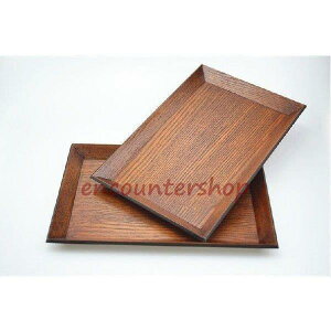 木製トレー 24.5×16.5cm×H1.5cm 8寸 トレー トレイ/天然木/お膳/お茶/長角膳/