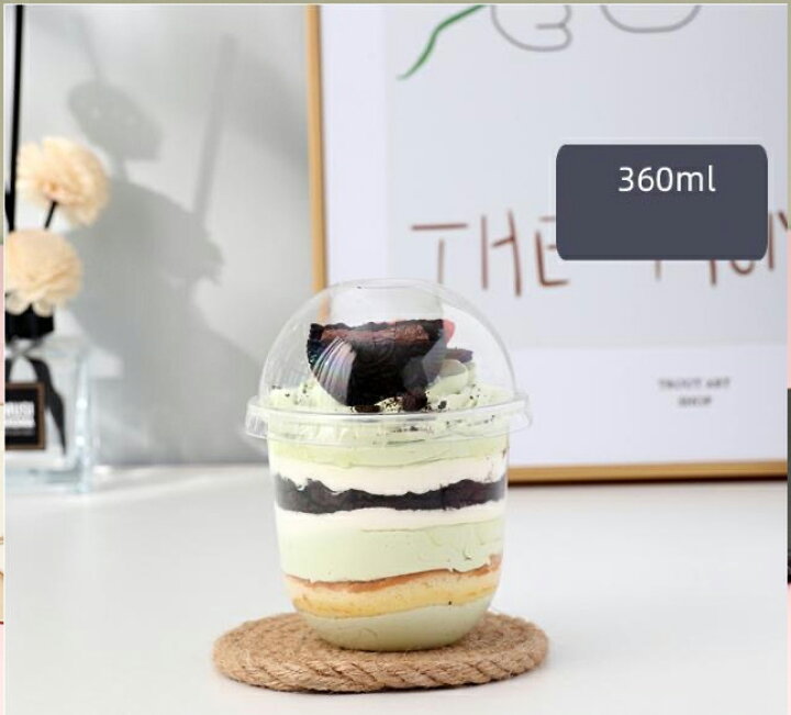 楽天市場】デザートカップ、ドーム蓋付き50/100パックプラスチック 