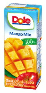 メグミルク【Doleマンゴーミックス100%】200ml×18本入り★【常温保存可能】♪