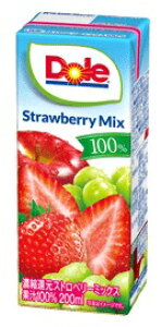 メグミルク【Doleストロベリーミックス100%】200ml×18本入り★【常温保存可能】♪