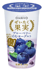 ぜいたく果実 ブルーベリーのむヨーグルト 180g×12本 「クール便でお届けします。」【オハヨー乳業】 【乳酸菌】【ドリンクヨーグルト】