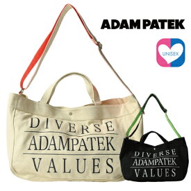 ＼ ポイント 2倍 4日20:00～ ／ADAM PATEK アダムパテック NEWSPAPERBAG ニュースペーパーバッグ ユニセックス メンズ レディース 男女兼用 カバン トート トートバッグ ショルダー バッグ フォント 2WAY 大容量 AP2419006