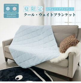 【送料無料】冷感ウェイトブランケット 120×180cm 5.4kg ブルー グレー | ひんやり 重い毛布 接触冷感 掛け布団 ウェイトブランケット 重い 重いブランケット 冷感 クールブランケット 加重ブランケット 夏用 おしゃれ ブランケット