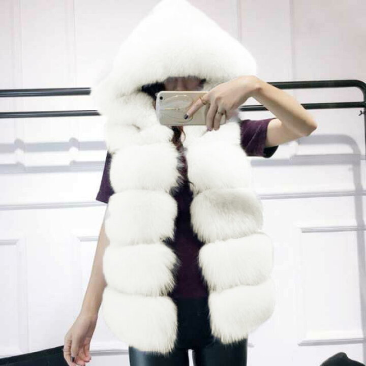 楽天市場】6色選べる！ フェイクミンクファーベスト ベスト ジレ  