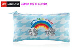 【ミケルリウス 日本公式ショップ】MIQUELRIUS ミケルリウス フラットポーチ WAVES ウェイブス Agatha Ruiz De La Prada アガタ・ルイス・デ・ラ・プラダ 虹 スペイン 大容量 かわいい おしゃれ デザイン ギフト お祝い ビジネス 学生 入学 進級 進学 就職 海外 輸入