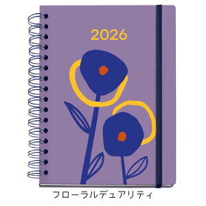数量限定【ミケルリウス 日本公式ショップ】MARF ORGANIC PATTERN MIQUELRIUS Diary 2026年 1月はじまり シール付き 全3色 ダブルリング スペイン かわいい おしゃれ ギフト 海外 輸入 文具 MR ダイアリー
