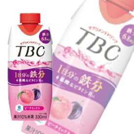 【1ケース】 森永乳業 TBC 1日分の鉄分 ピーチミックス 紙パック 330ml×12本入 【北海道・沖縄・離島配送不可】 ［HF］