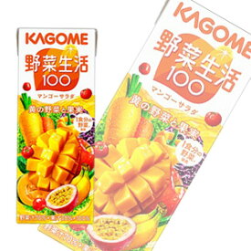 【1ケース】 カゴメ 野菜生活100 マンゴーサラダ 紙パック 200ml×24本入 【北海道・沖縄・離島配送不可】[NA]