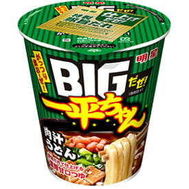 【1ケース】 明星 BIGだぜ！ 一平ちゃん 肉汁うどん 93g×12個入 ビッグ 【北海道・沖縄・離島配送不可】