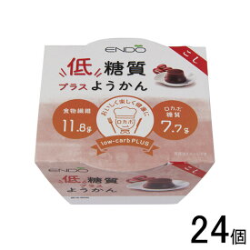 【24個】遠藤製餡 W低糖質プラスようかん こし 90g×24個 【北海道・沖縄・離島配送不可】