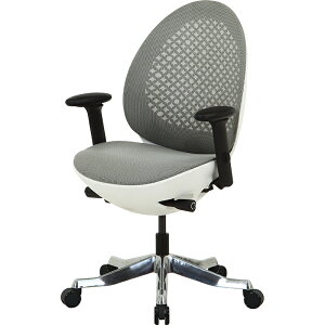 【インテリア】 【不二貿易】 OVOチェア ブラック 肘付き アームレスト 有 ホワイト WH〔メーカー直送品〕【北海道・沖縄・離島配送不可】 オフィスティア デスクチェア 椅子