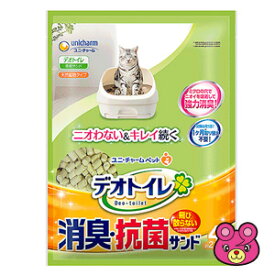 【ペット】 ユニチャーム デオトイレ 飛び散らない消臭・抗菌サンド 4L×4個入 【北海道・沖縄・離島配送不可】［HK］
