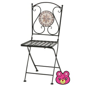 【インテリア】【不二貿易】 モザイクチェアー星柄〔2脚セット〕〔メーカー直送品〕【北海道・沖縄・離島配送不可】