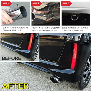 N-BOX新型NBOXカスタムJF3JF4ドレスアップマフラーカッター下向きエヌボックスパーツリアテール外装パーツ