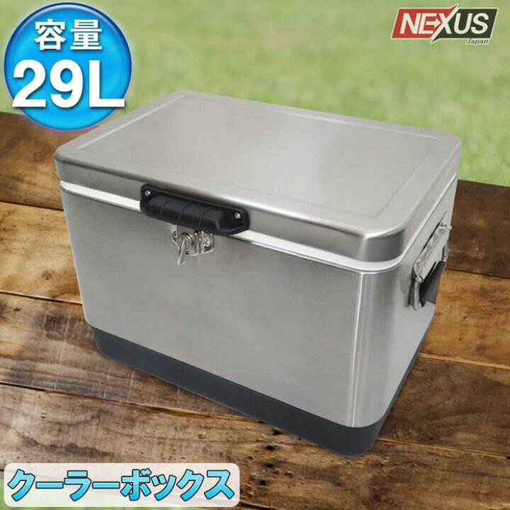 楽天市場】ステンレス クーラーボックス 29L スチールベルト 
