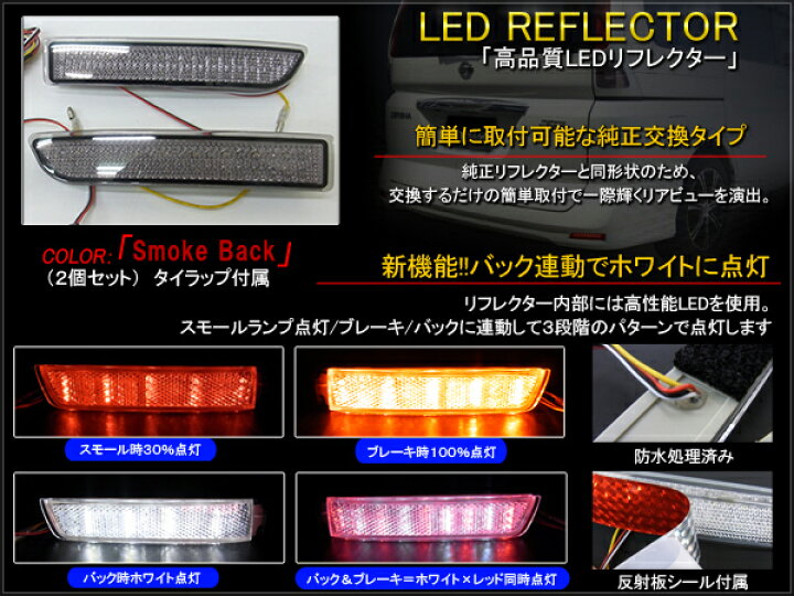 楽天市場】セレナ C25 前期 後期 LED リフレクター テールランプ 