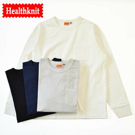 Healthknit MADE IN U.S.A pocket long sleeve T-shirt 7.1oz ヘルスニット アメリカ製 ロングスリーブポケットTシャツ 99203 メンズ レディース ユニセックス カットソー