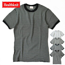 Healthknit Basic thermal Border crewneck S/S T-shirt ベーシックサーマル ボーダー クルーネック 半袖Tシャツ 半袖 メンズ レディース ユニセックス カットソー