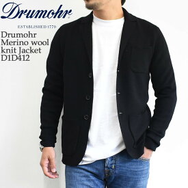 【国内正規品】Drumohr ドルモア Merino wool knit Jacket D1D412 メリノウール ニット ダブルブレストジャケット メンズ
