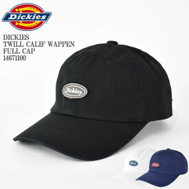 DICKIES ディッキーズ DK TWILL CALIF WAPPEN FULL CAP 14671100 コットン ツイル ベースボール ローキャップ ワンポイント ワッペン 無地 キャップ 帽子 メンズ レディース ユニセックス