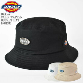 Dickies ディッキーズ DK CALIF WAPPEN BUCKET HAT 14671200 DICKIES ロゴ エンブレム 刺繍 バケットハット ワンポイント ワッペン ハット 帽子 無地 メンズ レディース ユニセックス