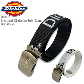 Dickies ディッキーズ DK jacquard GI design belt 32mm DS088ZM ジャガード デザインベルト ガチャベル スケーター ストリート ロゴ 刺繍 ベルト スケーター ストリート メンズ レディース ユニセックス