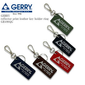 GERRY ジェリー reflector print leather key holder ring GR490QG リフレクター プリント レザー キーホルダー キーリング アウトドア ストリート メンズ レディース ユニセックス
