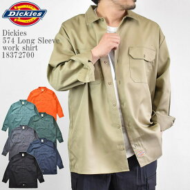 Dickies ディッキーズ DK 574 Long Sleeve work shirt 18372700 ロングスリーブ ワークシャツ オープンカラー 長袖 ルーズフィット スケーター ストリート メンズ レディース ユニセックス