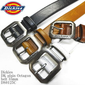 Dickies ディッキーズ DK plain Octagon belt35mm DS0125C スクエア オクタゴン 八角形 バックル ベルト スケーター ストリート メンズ レディース ユニセックス