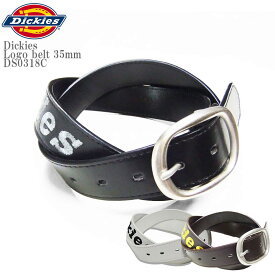 【サイズ調整可能】 Dickies ディッキーズ DK Logo belt 35mm DS0318C ロゴ 刺繍 フェイクレザー レザー 革 ベルト スケーター ストリート メンズ レディース ユニセックス