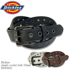 【サイズ調整可能】Dickies ディッキーズ DK single eyelet belt 35mm DS0368C シングル ハトメ バックル ベルト スケーター ストリート メンズ レディース ユニセックス